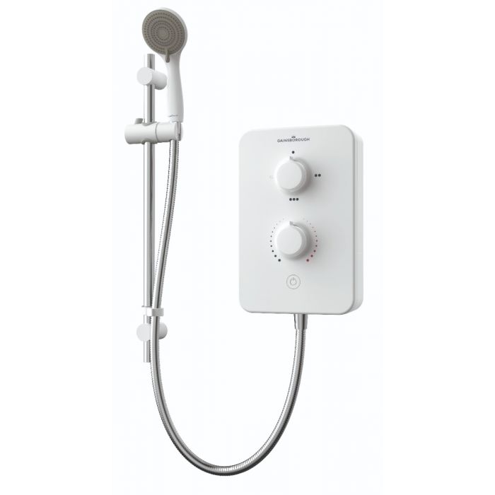 Slim Duo Electric Shower 9.5kw White Gainsborough Showers