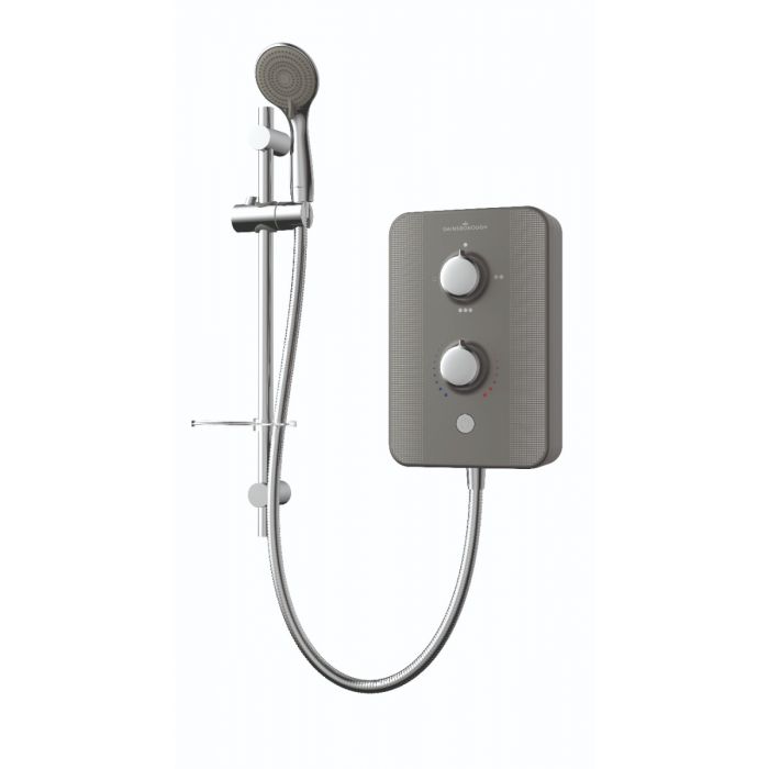 Slim Duo Electric Shower 9.5kw Grey Gainsborough Showers