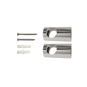 22mm Adjustable Rail Ends including fixings - Chrome