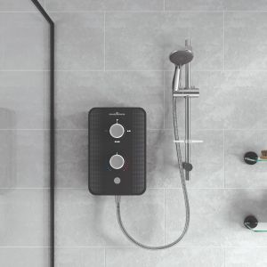 Slim Duo Electric Shower 9.5kw - Piano Black