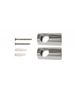 22mm Adjustable Rail Ends including fixings - Chrome